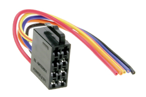 Konektor ISO napájecí osazený dutinkami a vodiči (Adapter ISO napájecí černý)