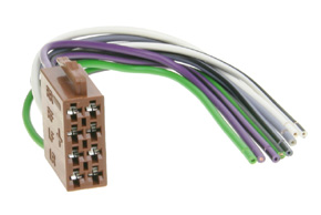 Konektor ISO repro osazený dutinkami a vodiči (Adapter ISO repro část hnědý)