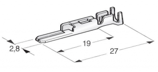 Konektor - kolík 2,9mm pro vodič 1-1,5mm (1102000)