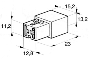 Kryt na 2 dutinky 6,3mm bílý (pro dutinku 427907 + 427908)