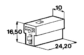 Kryt na 2 dutinky 6,3mm bílý T (pro dutinku 427907 + 427908)