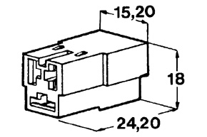 Kryt na 3 dutinky 6,3mm bílý T (pro dutinku 427907 + 427908)