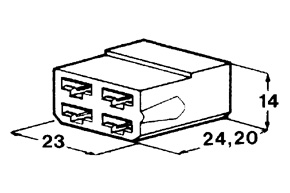 Kryt na 4 dutinky 6,3mm bílý (pro dutinku 427907 + 427908)