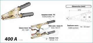 MTA kleště bateriové 400A 210mm (Krokosvorka 4914268)