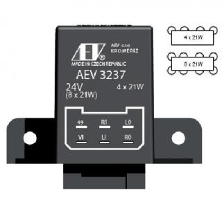 Přerušovač blinkrů 24V AEV 3237 (AEV3237 Přerušovač směrových světel AEV 3237)