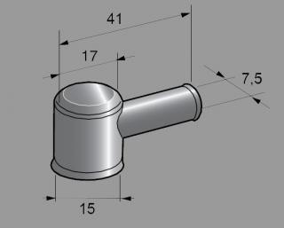 Průchodka gumová fajfka (4410310 fajfka zapalovacího kabelu)