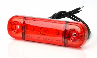 WAS Světlo poziční W97 červené LED 12-24V KAT.709 (Pozička LED červená W97.1)