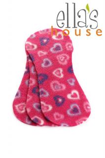 Ella's house Bum Liners - separační pleny fleece 3ks - Růžová srdce (In the Pink)