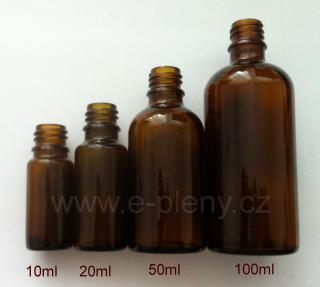 Eoné Lékovka / lahvička z hnědého skla bez uzávěru (5ml, 10ml, 20ml, 50ml, 100ml)