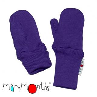Manymonths rukavičky s palcem MERINO - Fialové 3-5 let (Purple Peace)