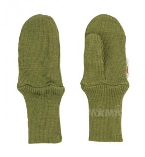 Manymonths rukavičky s palcem MERINO - Zelené II. 6-24 m (Garden Moss Green)