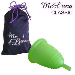 MeLuna menstruační kalíšek Classic se stopkou - Zelený vel. M
