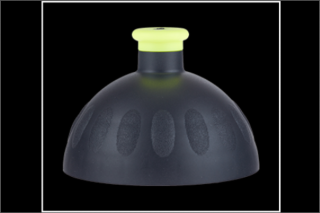 Zdravá lahev náhradní víčko - Černá/žlutá reflex
