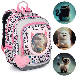 Lehký školní batoh Topgal s koťátky ENDY 23037