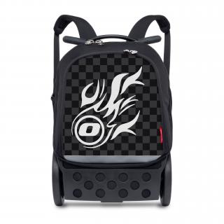 Školní a cestovní batoh na kolečkách Nikidom Roller UP XL White Fire (27 l)