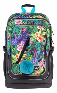 Školní batoh Baagl - Cubic Tropical  + dárek zdarma
