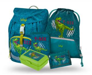 Školní batoh Baagl pro prvňáčky - set Airy T-REX II