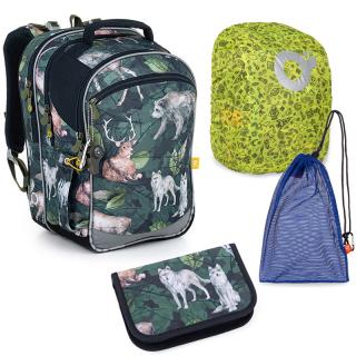 Školní batoh Topgal  s lesními zvířátky COCO 22056 SET LARGE