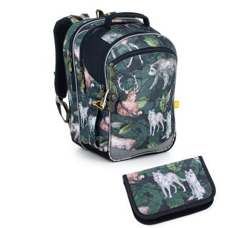 Školní batoh Topgal  s lesními zvířátky COCO 22056 SET SMALL