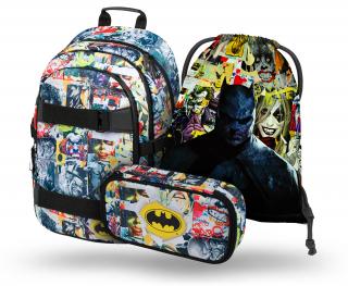 Školní batoh v setu Skate Batman Komiks