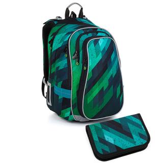 Zelenomodrý školní batoh Topgal LYNN 23018 SET SMALL