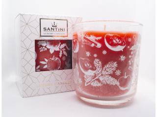 Luxusní svíčka Santini - Jablko a skořice, 200g