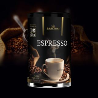 Santini espresso - zrnková káva 250g, plech Etiketa: Klasik