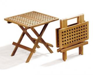 Piknik hranatý teakový skládací stolek