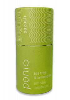Ponio Tea tree & lemongras, přírodní deodorant 65g