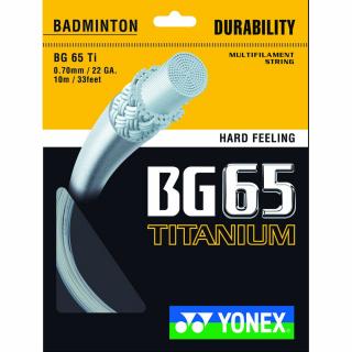 Badmintonový výplet YONEX BG 65 Ti - 10 m Barva: Bílá