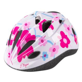 Pony dětská cyklistická helma bílá-růžová Velikost oblečení: S-M