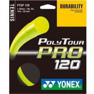 Tenisový výplet YONEX PolyTour PRO 120 - 12 m Barva: žlutá