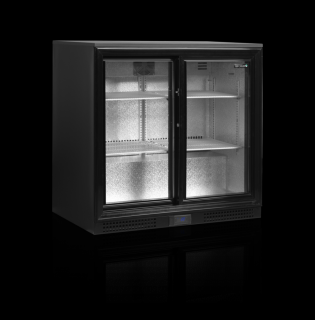 TEFCOLD DB201S (Minibar prosklené posuvné dveře, černá)