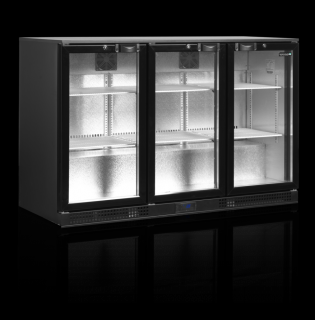 TEFCOLD DB301H-3 (Minibar prosklené křídlové dveře, černá)
