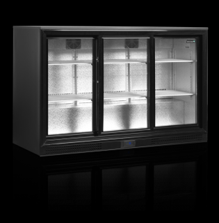 TEFCOLD DB301S-3 (Minibar prosklené posuvné dveře, černá)