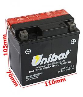 Gelová baterie 12V 4Ah Unibat pro čtyřkolky