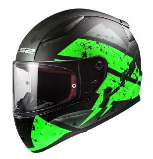 Integrální moto helma LS2 FF353 Rapid Deadbolt černo-zelená