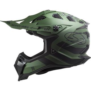 Moto helma LS2 MX700 Subverter Evo Astro Cargo matně zelená