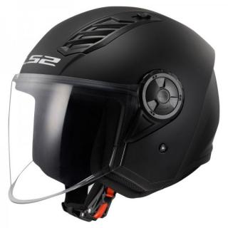 Moto helma LS2 OF616 Airflow II Solid na skútr černá matná