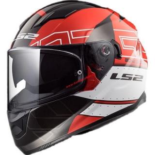 Moto integrální helma LS2 FF320 Stream Evo Kub červenočerná