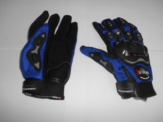 Moto rukavice Trial modré na minibike, minicross, čtyřkolku, skútr