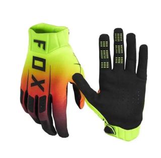 Motocrossové rukavice FOX zelené neonové