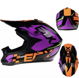 Motokrosová helma EDX fialová vel.: 55-61cm