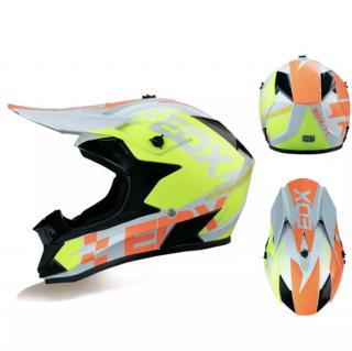 Motokrosová helma EDX neonová vel.: 55-61cm