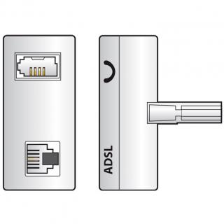 AV:link ADSL signálový filtr BT431A samec – RJ11 samice + BT431A samice