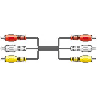 AV:link kabel 3x RCA samec - 3x RCA samec, 3m