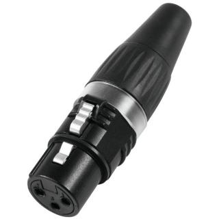 Hicon XLR plug 3pin HI-X3CF-BLK