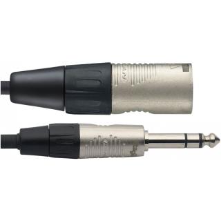 Stagg NAC6PSXMR, audio kabel XLR samec - Jack 6,3 mm zástrčka stereo, 6m