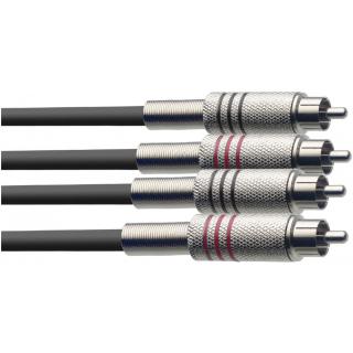 Stagg STC1C, kabel 2x RCA/2x RCA, 1m