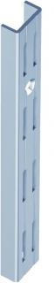 Regálová nástěnná lišta dvouřadá, výška 1000 mm - ELEMENT SYSTEM Barva: šedivá